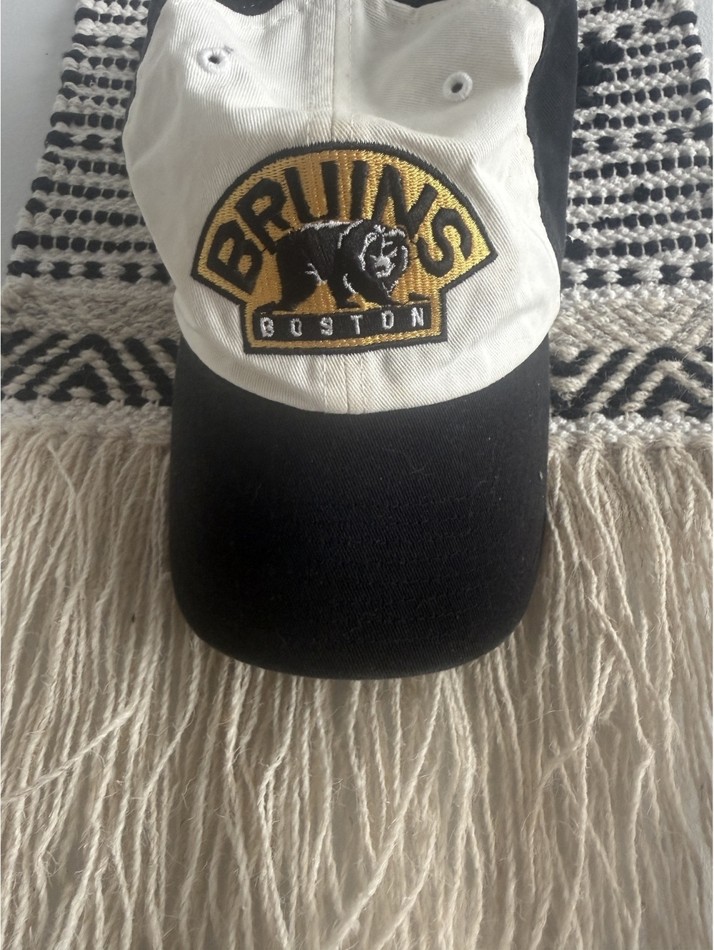 Twins Enterprise Boston Bruins Vintage Two-Tone Baseball Cap Hat